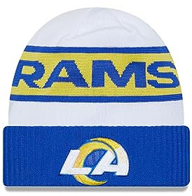 New Era Los Angeles Rams NFL 2023 Sideline Tech Knit OTC White Beanie - One-Size
