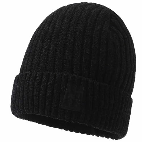 CASEGO Herrenhut, einfach und leicht zu kombinieren, hochelastisch und leicht zu tragen, geeignet für verschiedene Outdoor-Szenen im Herbst und Winter, Schwarz , 24cm
