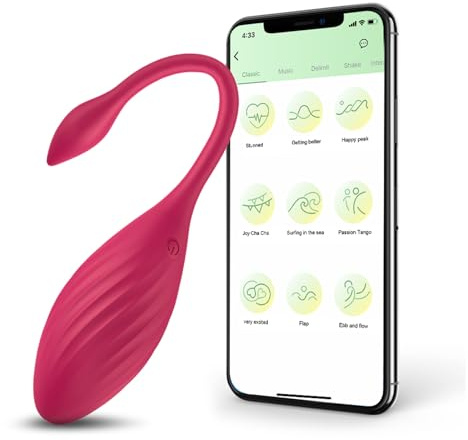TYDAY Vibrationseier mit APP und Bluetooth für sie Klitoris und G-Punkt Vibro ei Kugelvibratoren mit 10 Vibrationsmodi Vibratoren Analplug Silikon Sex Spielzeug für Paare Frauen