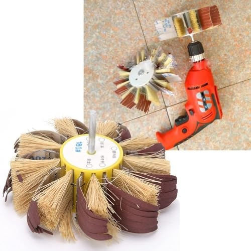 Sisal, disco de pulido, sisal fino y disco abrasivo, 6 mm de eje montado para pulidores, lijadoras, lijadoras eléctricas, discos de pulido para herramientas rotativas eléctricas (6