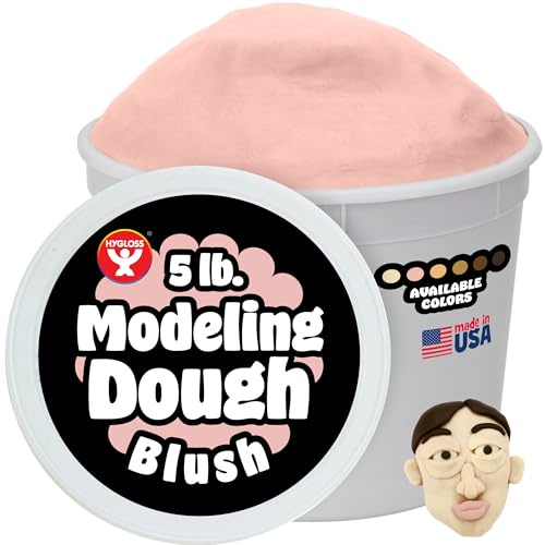Hygloss Play Modeling Dough for Kids – Multicultural Skin Tones – Safe & Non-Toxic Sensory Dough for Arts & Crafts – Play Clay for Toddler Activities, Preschool Classroom Must-Haves (5 lb, Blush)