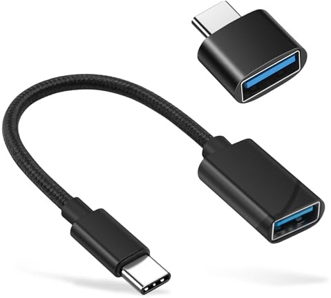 BORLTER CLAMP Adaptador USB C a USB, Cable OTG Tipo C, USB Tipo C Masculina a Adaptador Hembra USB, Adaptador USB-C para MacBook 2019/2018/2017, Galaxy y más