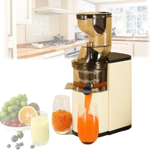 Macchina degli spremiagrumi, macchina centrifuga degli spremiagrumi con scivolo di alimentazione da 3 pollici, potenza 800W, spremiagrumi 500ML, resa del succo fino al 98% (bianco)