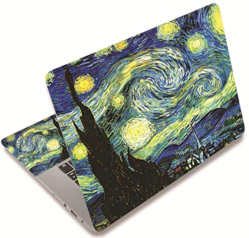 icolor Laptop Skin Aufkleber Folie Cover Vinyl Aufkleber für 13 13,3 14 15 15,4 15,6 Zoll Notebook Schutzfolien Laptop Selbstklebend Kunst Dekorative Schutzhülle (Sternennacht)