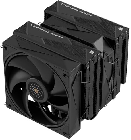 Thermalright Royal Pretor 130 Black CPU-Luftkühler, Computer-Doppelturmkühler, 6 Heatpipes CPU-Kühler, Dual-PWM-Lüfter, Hochleistungs-PC-Kühler, für AM4/AM5; Intel 1851/1700/1150/1151/1200/2011