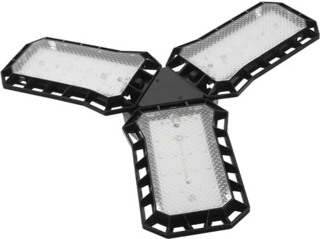 WHAMVOX 45w Led-garagenleuchte Mit -sockel Faltbare Deckenleuchte Für Garage Werkstatt Keller Hochhellig Mit Breitem Beleuchtungsbereich