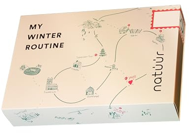 natüür My Winter Routine - Caja de cuidado para el cuerpo, champú, aceite de cuero cabelludo y bálsamo de uñas, ideal para piel seca, vegano, fabricado en Alemania