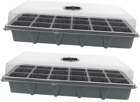 Yardwe Plateau de Pépinière pour Plantes Et Fleurs avec Couvercle Boîte de Germination à Trous Kits de Germination en Plastique Robuste Facile à Utiliser