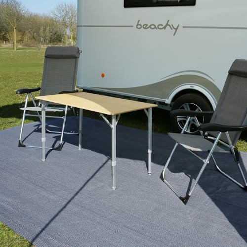 your GEAR Toskana HDPE Outdoor Teppich 250x300cm, wetterfester Vorzeltteppich für Camping, als Picknickdecke oder für den Balkon, Camping Teppich mit stabilen D-Ringen, Camping Zubehör