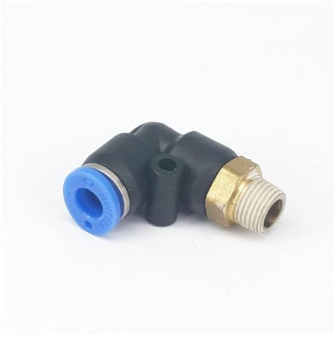 5pc 1/4 Male to Fit Tube O/D 4mm Pneumatic Elbow Push in Connector Union Quick Release Air Fitting Plumbing