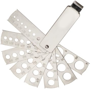 Calibrador de acero inoxidable resistente para gemólogos y joyeros que miden diamantes y piedras preciosas con rendimiento