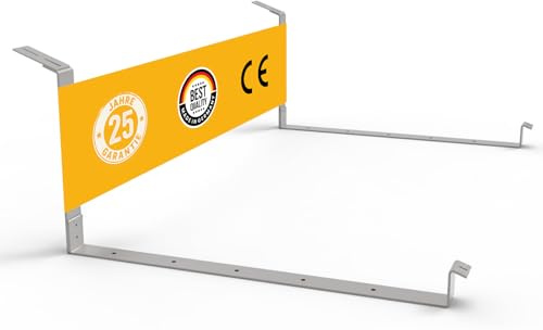 Kleines Kraftwerk Balkonkraftwerk Halterung Flachdach & Garten – für 1 Solarmodul, 20° Neigung – Aluminium 4 mm, statisch geprüft, Made in Germany