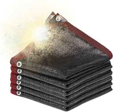 Filet d'ombrage d'extérieur 3 x 6 m – Bâche de protection UV en maille avec œillets pour jardin, serre, terrasse ; isolation thermique résistante à la décoloration, idéale pour les plantes et