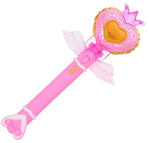 BESPORTBLE Luminous Heart Leuchtender Feenstab Für Junge Mädchen Mit Musik Und Licht Mini Herzform Für Kostümpartys Geburtstagsfeiern Fotografie Und Tanzveranstaltungen Batteriebetrieben