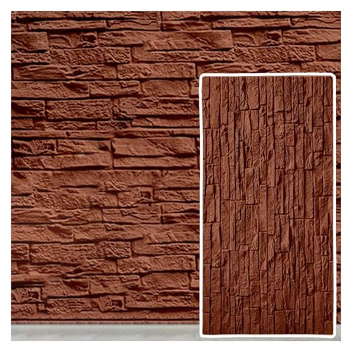 pannelli decorativi per pareti Piastrelle Per Pareti Esterne In Finta Pietra PU, Pannelli Rivestimenti Murali Con Texture 3D Effetto Mattone, Decorativi Moderni Decorative Balconi/ville(7 pack)