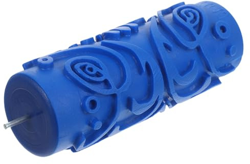 Baluue Rubber Texture Paint Roller for Walls Furniture Doors Embossed Patterned DIY Decorative Wall Print Roller Smooth Even Application Versatile Home Decoration Tool