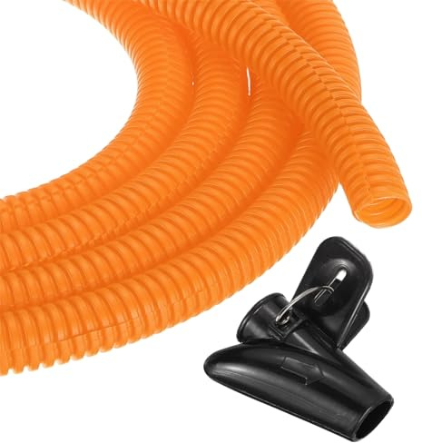 sourcing map 1/2 Inch 10ft Split Wire Loom Tubing, Flexible Cord Protectors with Installation Tool Cable Management Sleeve Conduits Cover for Office Home Electrical Automotive Wires, Orange