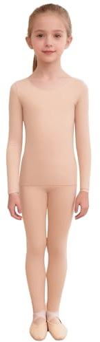 LiiYii - Conjunto de ropa interior térmica para niño, niña, térmica, interior de manga larga, leggings para invierno, mallas y ropa de deporte, esquí, invierno, nieve, A Desnuda, 2-3 años
