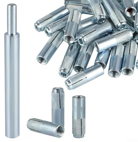 Anclajes de hormigón, pernos de anclaje de expansión de rosca hembra M10 con herramienta de modelado manual, sujetadores integrados para pared de mampostería de hormigón