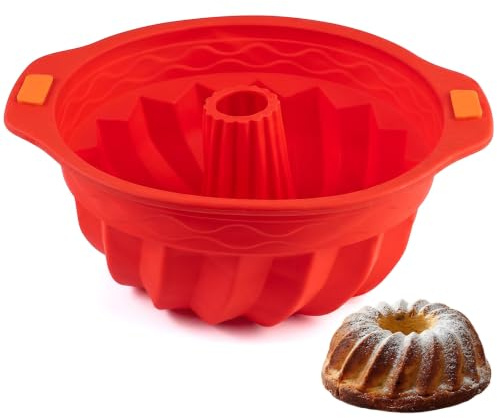 Moule Kouglof, Moule Cake 24 cm, Moules Kouglof Silicone | Moule à gugelhupf en silicone - Grand moule à gugelhup - Pour gâteaux, tartes, pains