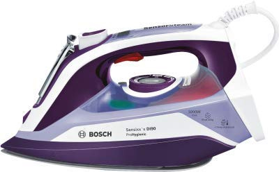 Bosch Sensixx'x DI90 Dampfbügeleisen, Ceranium Glisée Pro-Sohle, 2,5 m, Violett, Weiß, 65 g/min, 0,4 l