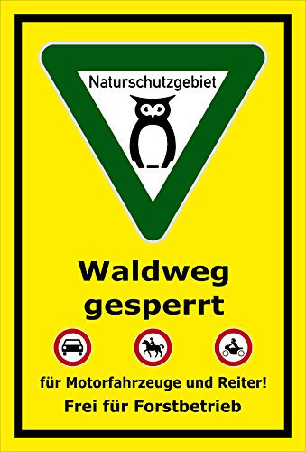 Melis-Folienwerkstatt Schild Naturschutzgebiet Waldweg - 30x20cm - 3mm Aluverbund – 20 VAR S00359-037-C
