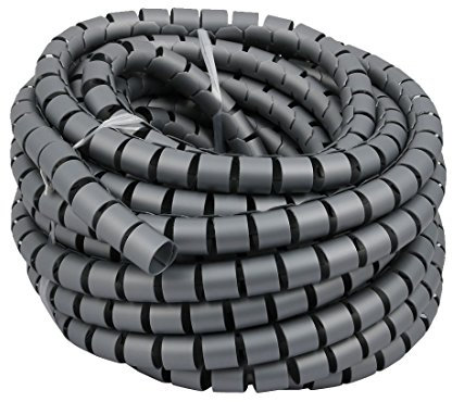 Aexit 25mm x 15m flexibler Spiralschlauch-Kabelwickel-Computer verwalten Kabel grau (8ef8d3cf8d234155f3f7fc8ec41cfa12)