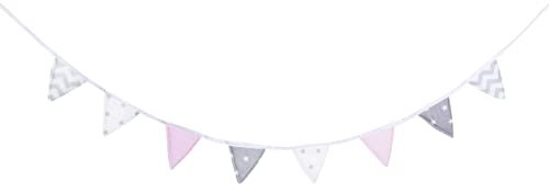 Rainbow Kids Wimpelkette 2,45m Lange beidseitige Wimpelkette draußen Outdoor-Dekoration für Gartenparty und Kinderzimmer (Grauer Stern)