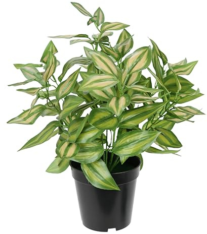Planta artificial Tradeskantie con maceta, planta verde, planta trepadora, planta trepadora, hiedra, hiedra, atrapascantia artificial, hiedra, flores de seda, planta de seda, planta artificial, planta