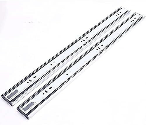 Push-to-Open-Schubladenschienen, Soft-Close-3-fach-Vollauszug, Kissendämpfung, Geräuscharm, Sichere Und Geräuschlose Seitenmontage, 1 Paar,45 Cm (18 Zoll),Collector88