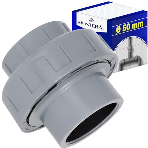 Abnehmbare Muffe PVC U Ø 50 mm Besteht aus 3 Teilen und Wird mit Klebstoff Montiert - Garantie 10 Jahre - MONTERAL