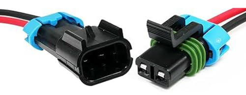 Mulcort Cavo elettrico sigillato a 2 poli impermeabile per auto, maschio e femmina, set di cavi elettrici da 150 mm