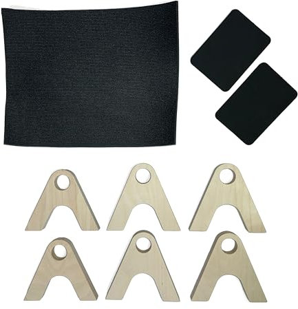 VISION IN MISSION barUP - Liegestützgriffe aus Kurzhanteln - platzsparend, stabil, hoch (12,5cm !), aus Holz, ergonomisch, Push Up Bars - auch als Hantelständer, Hantelablage (barUP Ergo Pro Set)