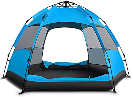CRBUDY Tragbares, automatisches Pop-Up-Campingzelt, tragbares, sofort leichtes Familien-Verdunkelungszelt mit Vordach, winddichtes und wasserdichtes Kuppelzelt für draußen, Garten, Wander