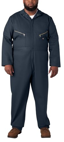 Dickies mens Deluxe Blended Long Sleeve Coveralls, Dark Navy, XXL