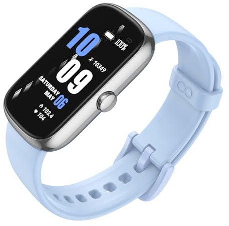 anyloop Fitness Tracker Watch with Heart Rate Blood Oxygen Sleep Monitor, IP68 Waterproof Step Counter Watch Sport Activity Tracker Pedometer, Fitness Watches for Women Men Kids (Dark Blue)