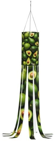 WCXTHGFA Avocado-Muster, Outdoor-Windsack, vielseitig, charmante Outdoor-Dekoration für Herbst, Erntedankfest, Winter