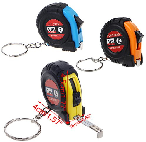 DIIOOMIEEU Mètre ruban rétractable pour porte-clés de poche taille métrique 1 m