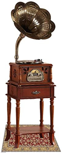 CAFIEDR Tocadiscos Retro, Tocadiscos Vintage, Tocadiscos, gramófono, Altavoz Retro con Bluetooth y Altavoces inalámbricos, Reproductor de CD/3,5 m