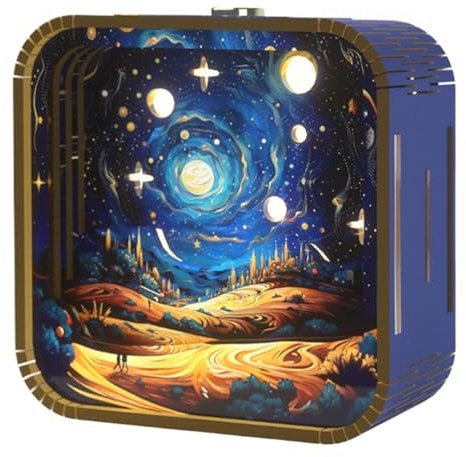 Xummpxuk Lampe de bureau LED | Puzzle à motif de dessin animé | Centres de table pour décoration d'intérieur, kits de modèles créatifs pour Thanksgiving, Noël