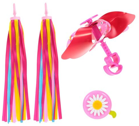 NAMOARLY 1set Accessori per Scooter e Bicicletta per Ragazzo Ragazza Campanello con di Unicorno Streamer Colorati e Decorazioni per Manubrio Sicurezza e Stile Durante Le Passeggiate