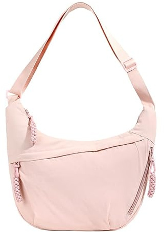 LOCCY Borsa a mezzaluna per donna, Borsa a tracolla a mezzaluna in nylon Borsas a mezzalun Hobo Borsas a tracolla multi tasche con tracoll regolabile per uso quotidiano