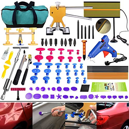 Car Dent Puller Kit - 89pcs DIY Paintless Dent Repair Tools Slide Hammer for Car Hail Damage Dent & Ding Remover