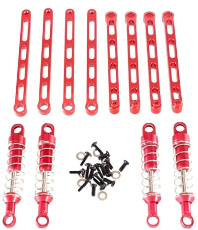YONMFRDS For MN For MN168 For MN78 1/12 Metal External For Spring Shock Absorber Fixing Rod Remote Control Car Upgrade Parts Accessories RC Car DIY Parts(Red)