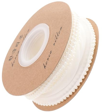 AKOOSY Geschenkband Mit Perlen Breites Polyester Bastelband 177 Zoll Für Geschenkverpackungen Blumenarrangements Hochzeitskranz Partydeko Und Diy Handwerksprojekte