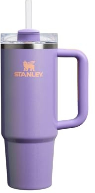 Stanley Quencher H2.0 Flowstate Tumbler 0.89L - Kallt I 9 Timmar - Iced I 40 Timmar - Kopp Med Halm, Handtag Och Lock - Diskmaskin Säker - Resemugg För Kall Dryck - Periwinkle Shimmer