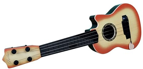 FUNOMOCYA Chitarra Giocattolo Simulata in Plastica per Strumento Musicale Educativo Realistico senza Bordi Taglienti per Apprendimento Precoce e Sicuro