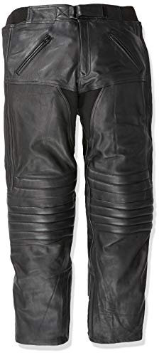 Bikers Gear Australia Pantalon moto en cuir souple de qualité supérieure pour hommes,LT1004, Noir, EU(52) UK(4XL)