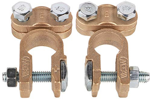 GTIWUNG Set di 2 Morsetti per Batterie Standard, Connettore a Sgancio Rapido, Batteria Terminali, Attacco Rapido, Connettore a Scollegamento Rapido Batteria, Rame Puro