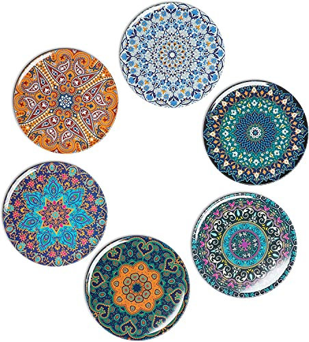 Bohoria - Set di 6 sottobicchieri decorativi per bicchieri, tazze, vasi, candele, per tavolo da pranzo in legno, vetro o pietra Jumeirah